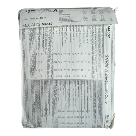 McCall's M4567 Children's and Girls' Storybook Costumes Pattern - Size 3-8 - Picture 3 of 5